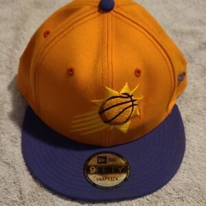 New Era Orange and Purple Snapback Hat